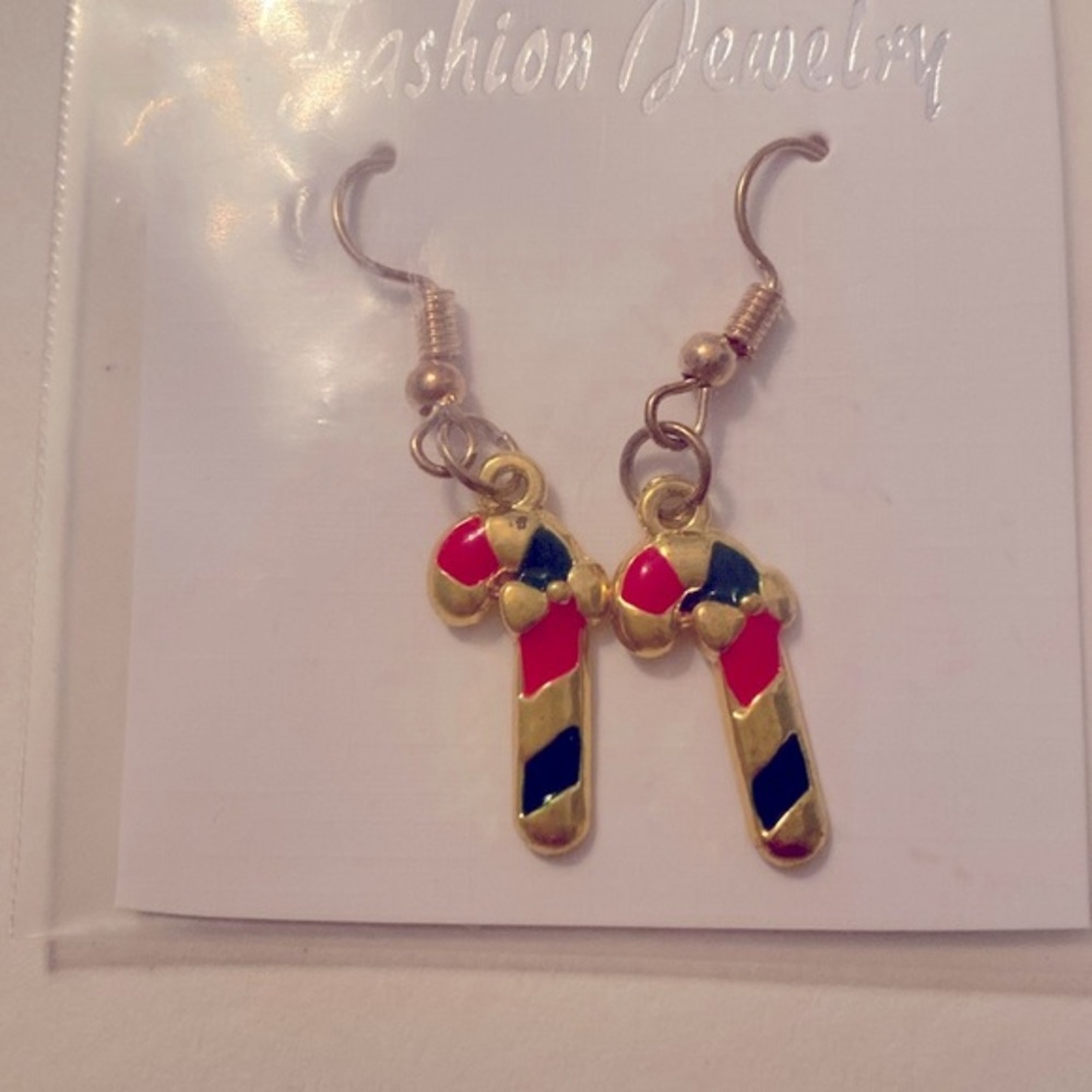 Candy cane earrings